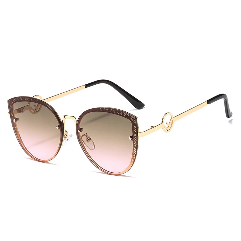 ZUCZUG Ретро кошачий глаз солнцезащитные очки для женщин фирменный дизайн металлическая оправа градиентные линзы Солнцезащитные очки женские UV400 очки «кошачий глаз»
