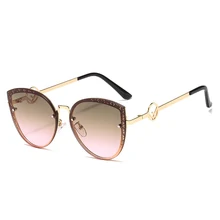 ZUCZUG Ретро кошачий глаз солнцезащитные очки для женщин фирменный дизайн металлическая оправа градиентные линзы Солнцезащитные очки женские UV400 очки «кошачий глаз»