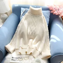 *#Best Price turtleneck women sweater thicken warm solid loose lady elegant outwear coat pulls fashion tops *#Best Price turtleneck women sweater thicken warm solid loose lady elegant outwear coat pulls fashion tops