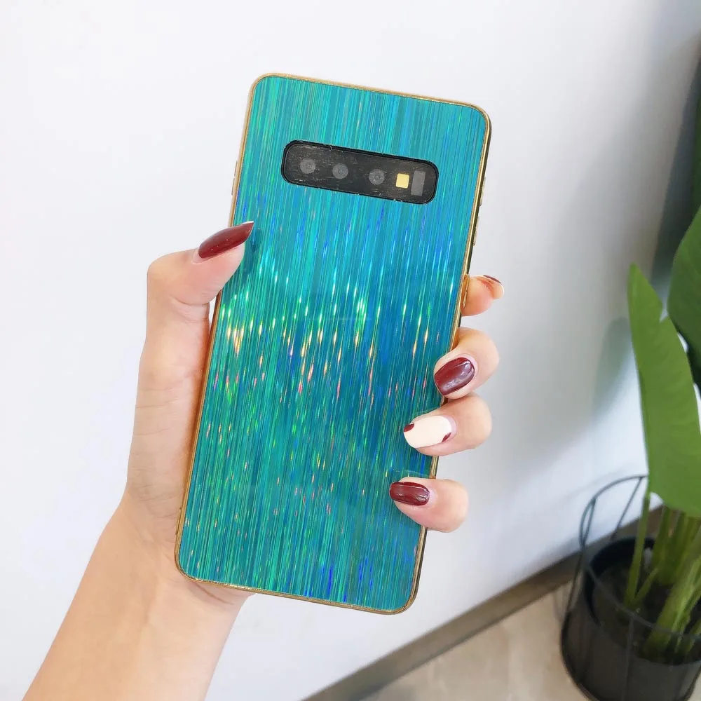 Heyytle цветной чехол с покрытием для samsung Galaxy S10, S9, S8 Plus, Note 9, 8, 10 Pro, чехол с изображением звездного неба для samsung A70, A50, A20, A8, чехол - Цвет: Green