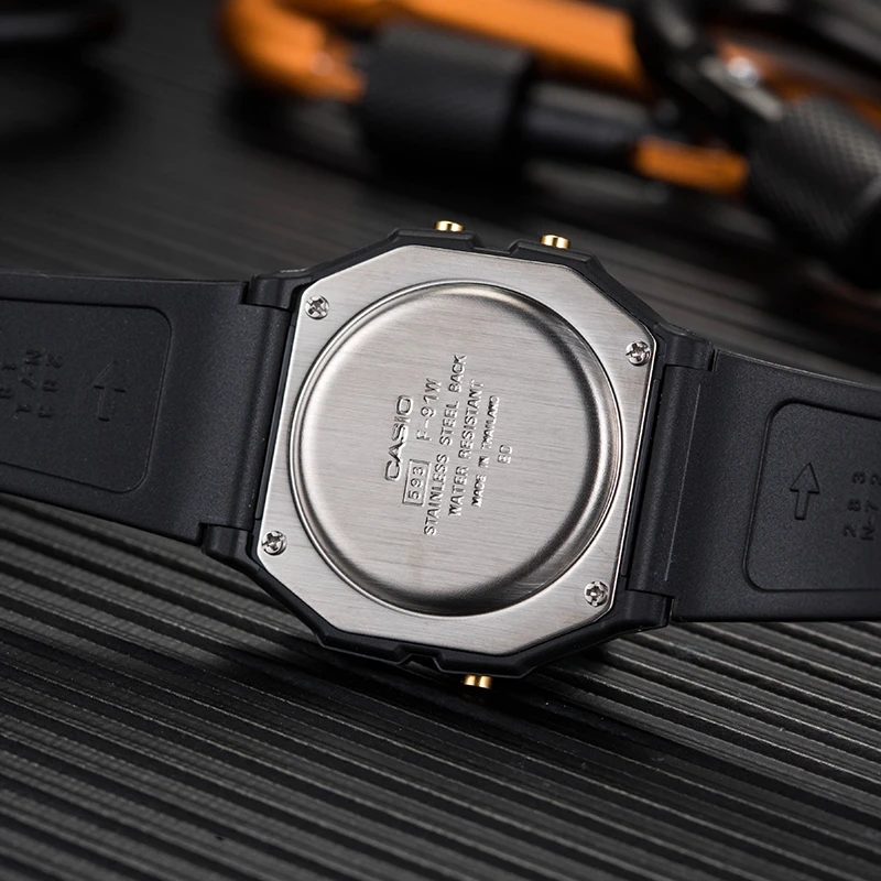 Casio Часы Классические винтажные электронные часы F-91WG-9Q