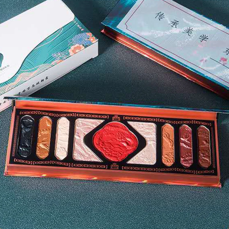 New Chinese Ancient Phoenix Embossed Eyeshadow Palette Palace Luxury