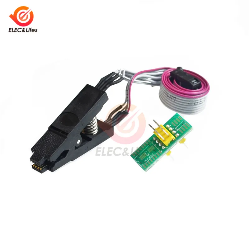 SOIC8 SOP8 тестовый зажим для EEPROM 93CXX/25CXX/24CXX+ CH341A 24 25 серии EEPROM Flash биос USB к ttl порт программист модуль
