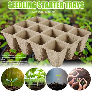

Outdoor Garden Organic Germination Home Biodegradable Seedling Starter Trays