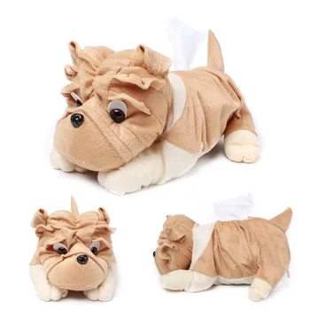 

JINGMENG2020 creative new puppy non-woven general soft cute car armrest box cartoon theme tissue box home decoration