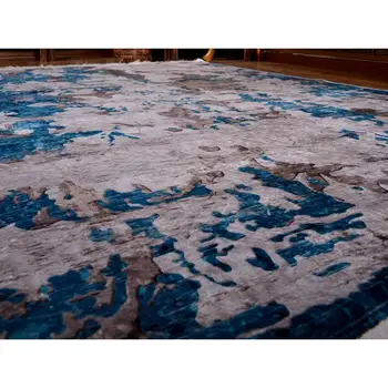 

Latex Anti-Slip Soles Digital Print Velvet Carpet Alaçatı Blue 80x150 cm