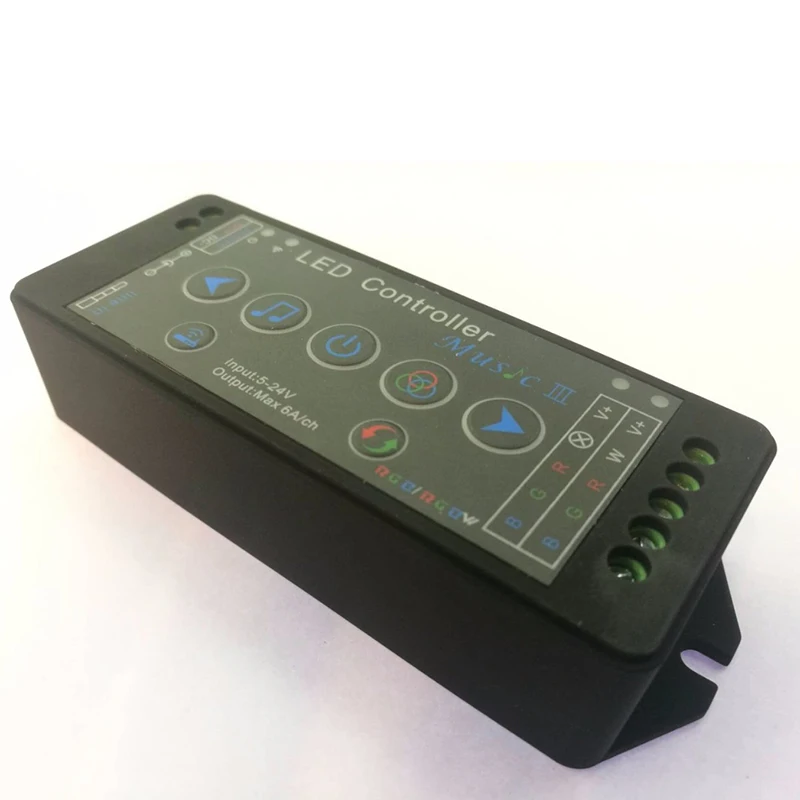 New led music 3 controller mobile DC5V 12V 24V phone APP wifi controller Sensitivity Audio for RGB RGBW led strip light tape