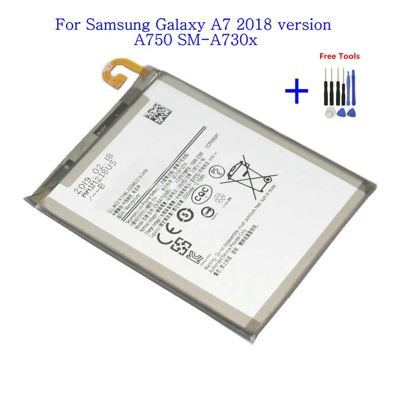 1x3300 мА/ч EB-BA750ABU батарея для Samsung Galaxy A7 2018 версия A730x A750 SM-A730x A10 SM-A750F + набор