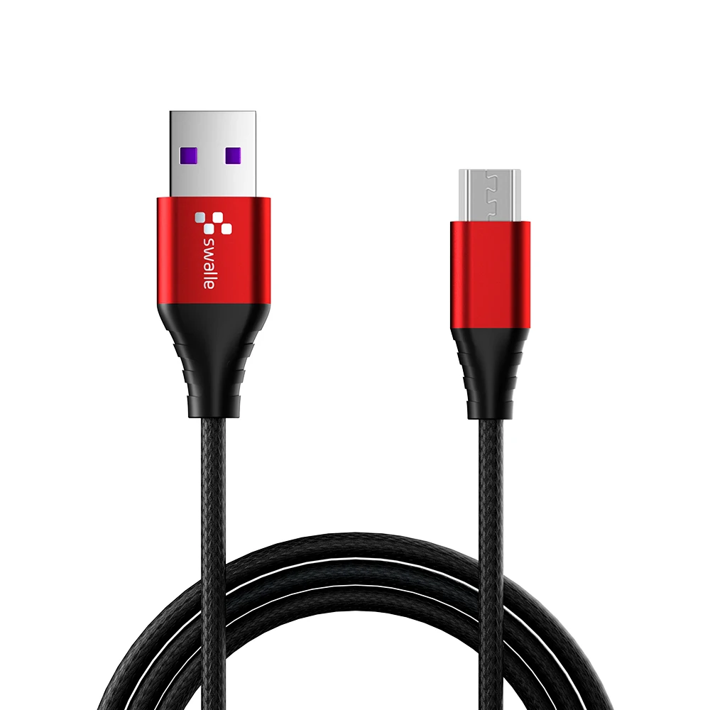 Swalle usb type-C кабель Магнитный зарядный кабель для передачи данных Быстрая зарядка Micro USB кабель для мобильного телефона кабель дата шнур - Цвет: Red for Micro