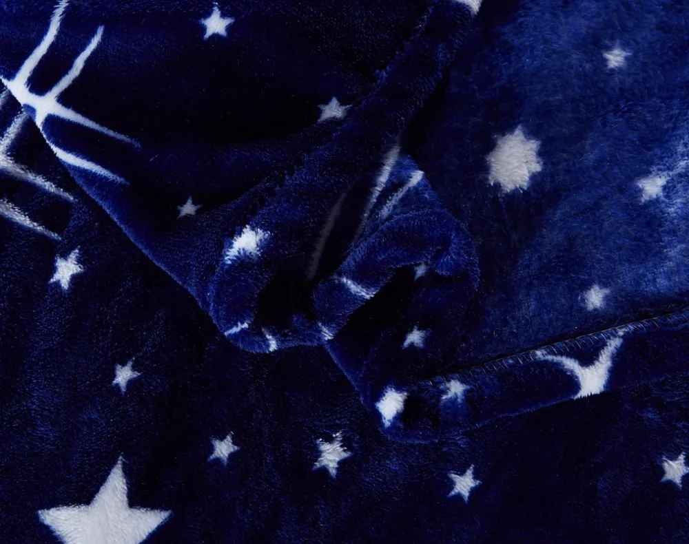 Фланелевое Одеяло «Галактика» с яркой белой звездой, пушистое, цветное, темно-синее, для мальчиков, членов семьи, дивана, кровати, одеяло для путешествий