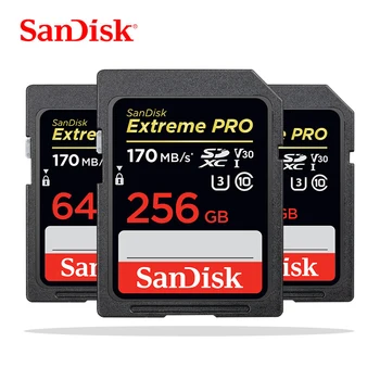 

SanDisk SD Card 16GB 32GB Flash Memory Card 64GB 128GB 256GB SDXC Memory Card C10 For Canon Nikon SLR Camera Shooting 4K Video