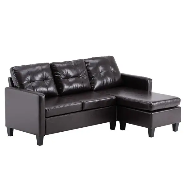Leather Dark Sofa  2