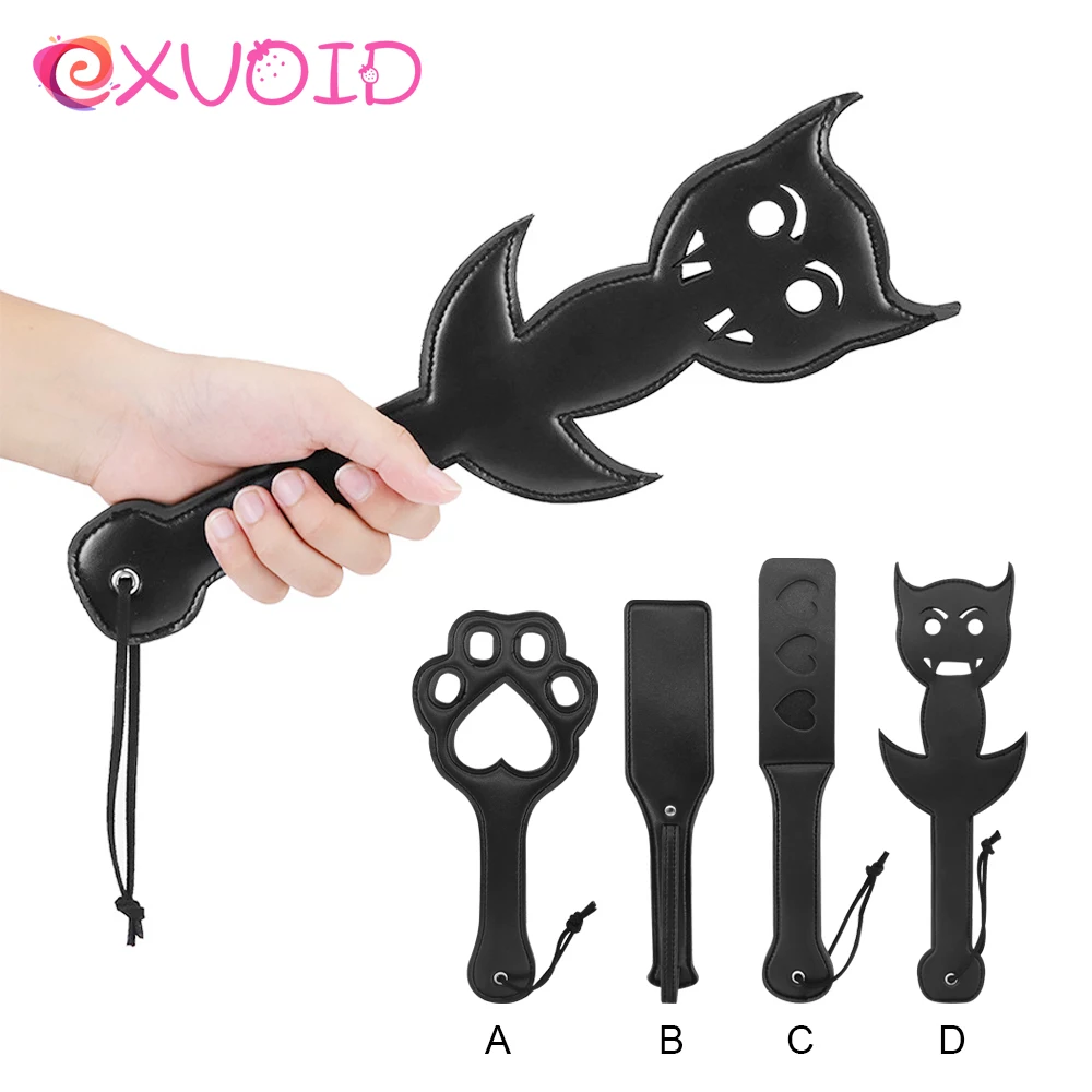 EXVOID Torture Gear BDSM Whip Black Submissive Slave Spank Paddle Beat Bitch SM Flog Kinky Fetish Sex Toys for Couples | Красота и