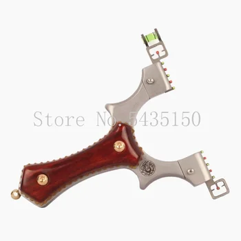 

Hunting slingshot high quality stainless steel catapult + purple sandalwood handle rubber band outdoor shooting game slingshot