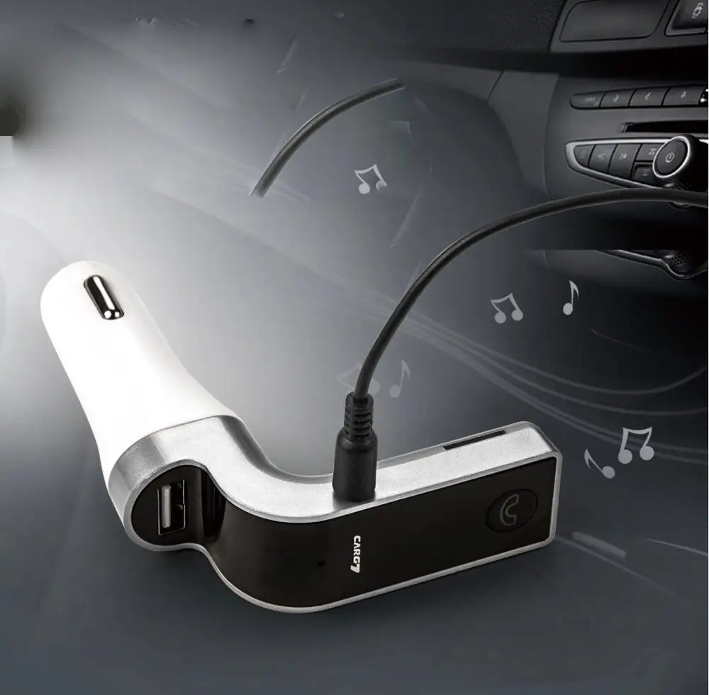 Хэндс-фри 4-в-1 Беспроводной Bluetooth FM передатчик G7+ AUX модулятор Автомобильный комплект MP3-плеер SD USB ЖК-дисплей автомобильные аксессуары