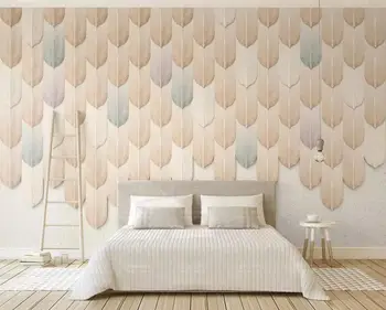 

[Self-Adhesive] 3D Colored Feather Wall 362228 Wall Paper mural Wall Print Decal Wall Murals