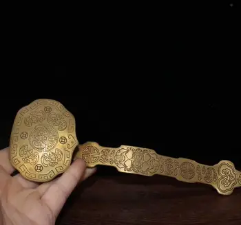 

Copper Statue Factory direct sale copper ware accessories wholesale collection exquisite retro antique crafts brass Ruyi wholesa