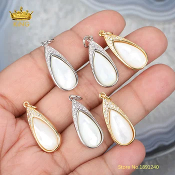 

5pcs/lot Small Shell Paved Zircon CZ Beads Shell Pendant for Jewelry Making,Wholesale Shell