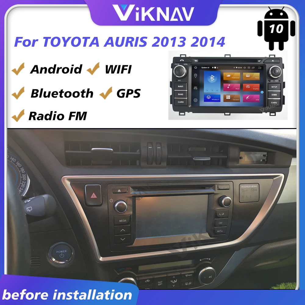 Автомагнитола 2 din android 10 0 мультимедийный проигрыватель для toyota auris 2013 2014