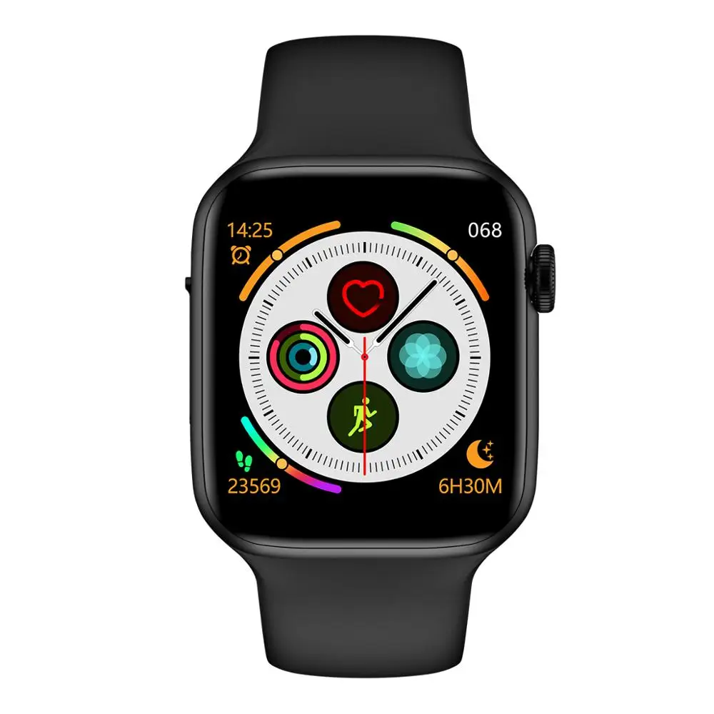 AIGUO ЭКГ Смарт спортивные часы с поддержкой циферблата/шагомера/Bluetooth для Apple Android смартфон - Цвет: Черный