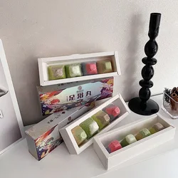 4pcs Organic Bath Bombs Gift Set Natural Mini Handmade Bathing Foot Spa Bomb Rich Essential Oils For Moisturizing Dry Skin