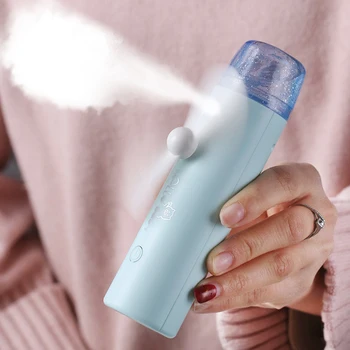 

2020 Summer fan 2 In 1 Portable Handhold Water Mist Fan Functions Fan Water Cooling Spray Fan Humidification Fan