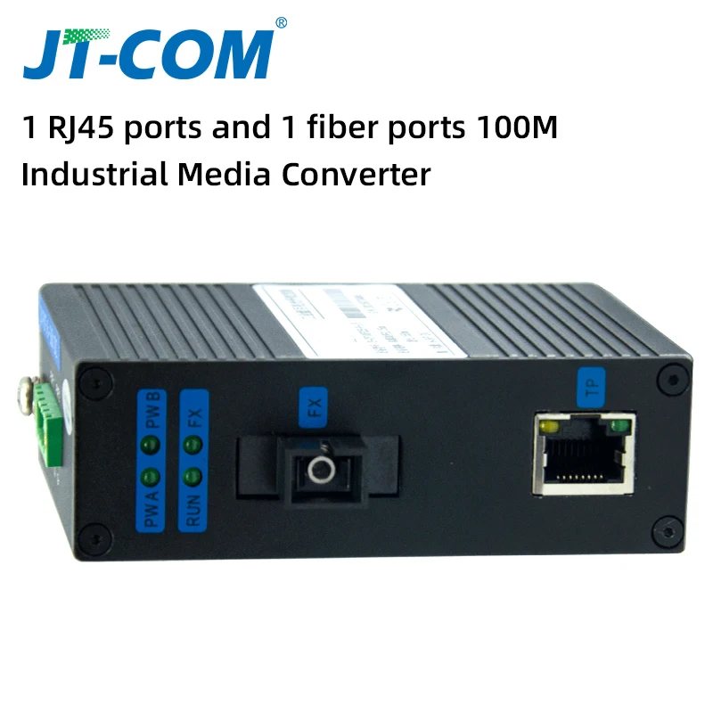 Промышленный Ethernet коммутатор 10/100 Мбит/с волоконно-оптический аудио-видео конвертер 1 SC порт конвертер 4 RJ45 медиа-конвертер к сети Ethernet - Цвет: 100Mbps simplex 1F1E