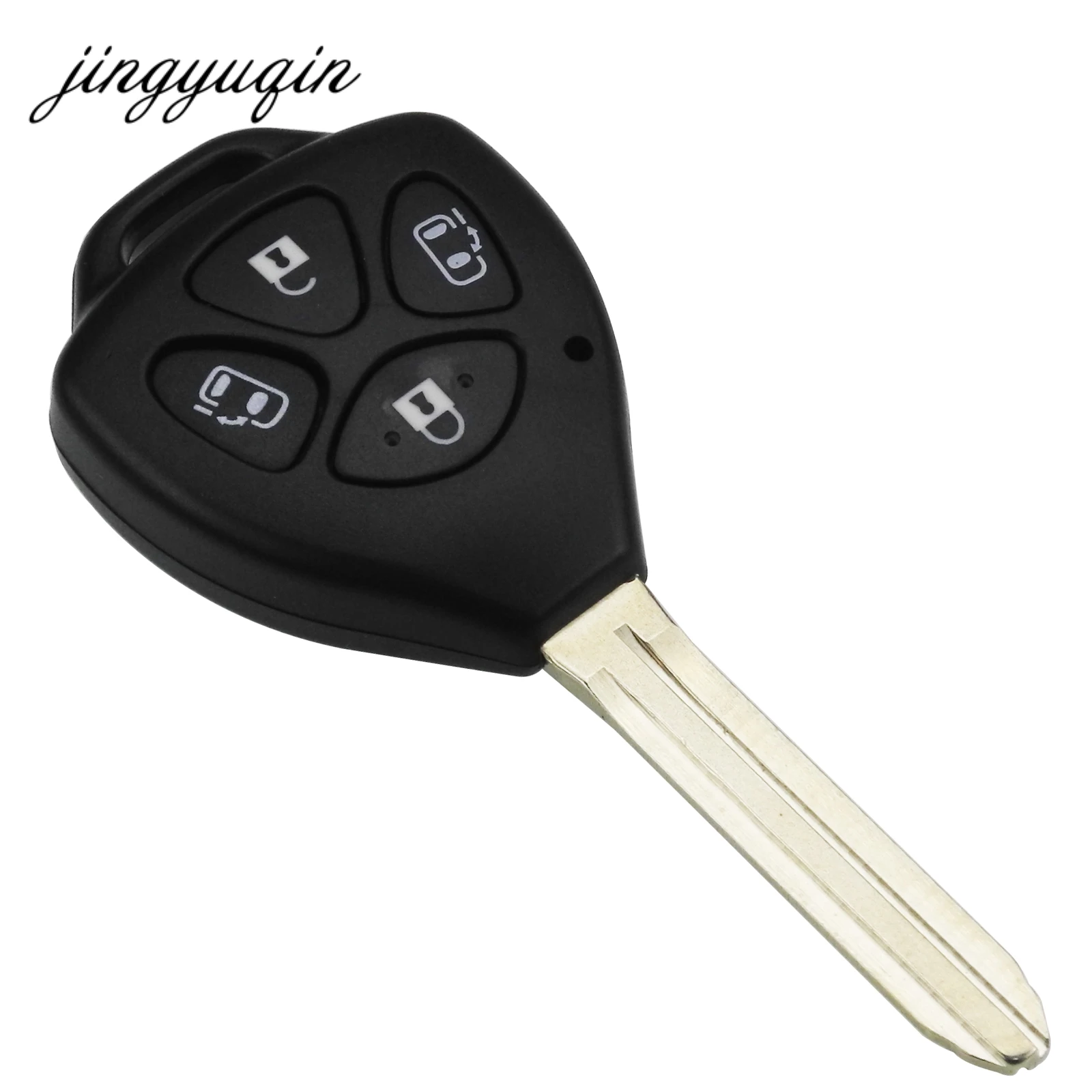 jingyuqin 10pcs/lot 3/4 Buttons Car Key Shell Case Fob For Toyota Corolla Alphard Camry TOY43 Blade