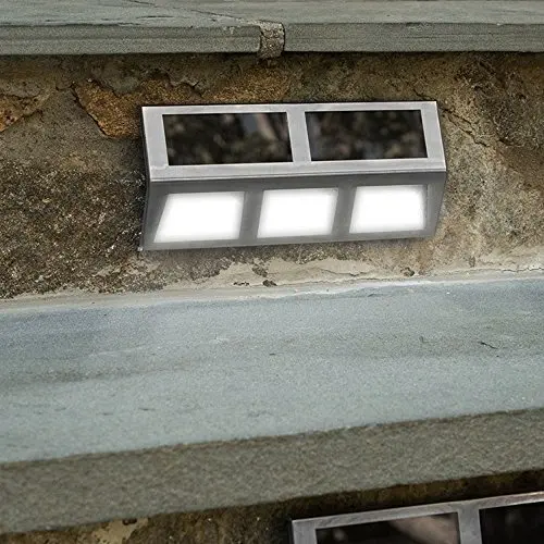 6 led Солнечный Свет Лестницы светодиодный газонный садовый светильник лампы солнечный светильник солнечный свет шаги