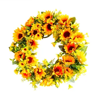

Sunflower Wreath Artificial Sun Flower Wreath Artificial Flower Silk Flower Wall Decoration Ornaments Home Decoration