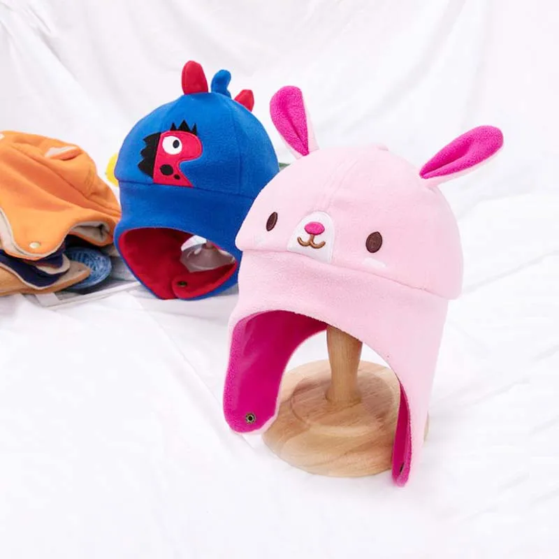Doitbest/зимняя шапка-бомбер для детей от 2 до 8 лет, детские вязаные шапки с рисунком животных, теплые детские вязаные шапки, детские шапки с ушками для девочек
