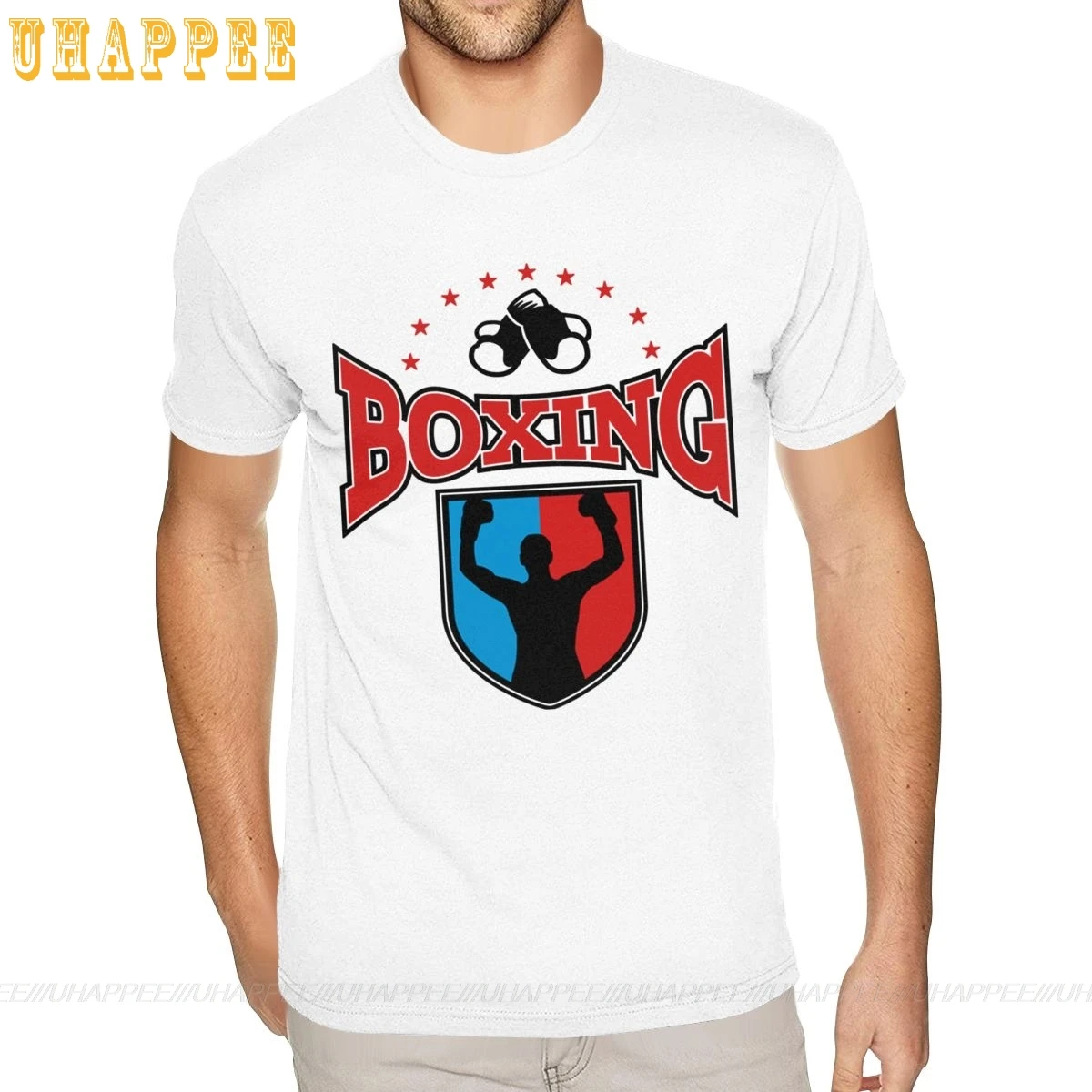 Classic I Love Boxing Tee Men 3-6XL Short Sleeved Blue O Neck Shirt | Мужская одежда