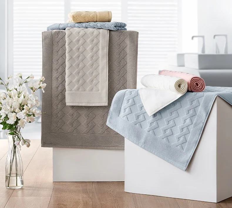 

45*75cm/50*80cm Hotel floor towel bathroom mat Floor door Mat bathroom absorbent cotton mat home machine washable
