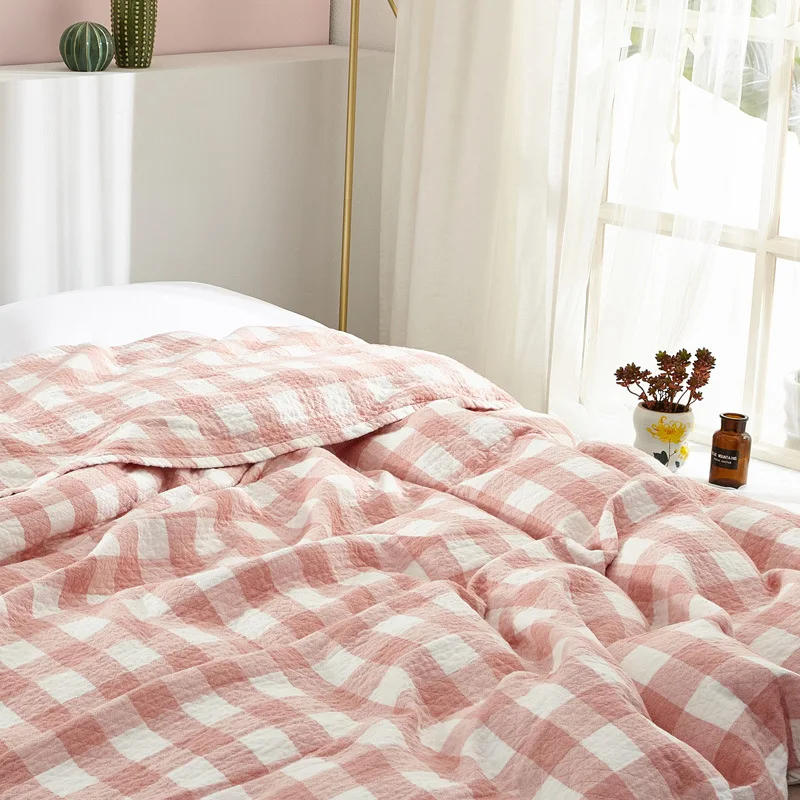 Четырехслойное хлопковое Марлевое муслиновое одеяло для кровати, дивана, летнего легкого кондиционера, постельные принадлежности для детей и взрослых, покрывало