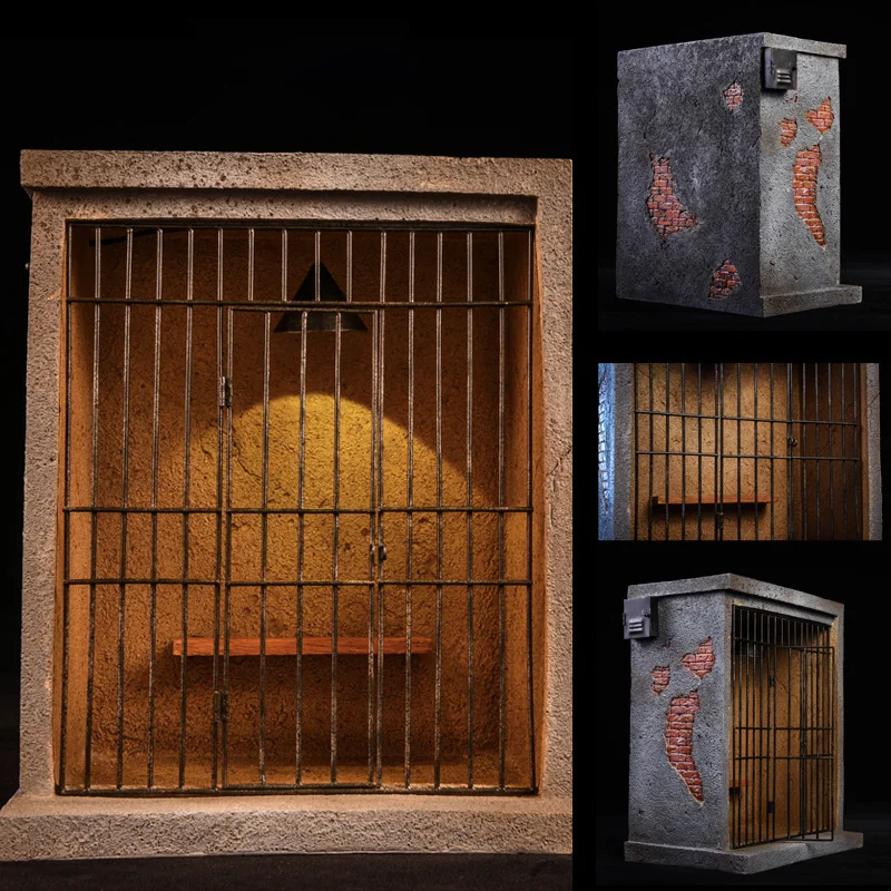 28cm 1/12 Scale Prison Scene Model Tw1919 With Light Metal Railing For