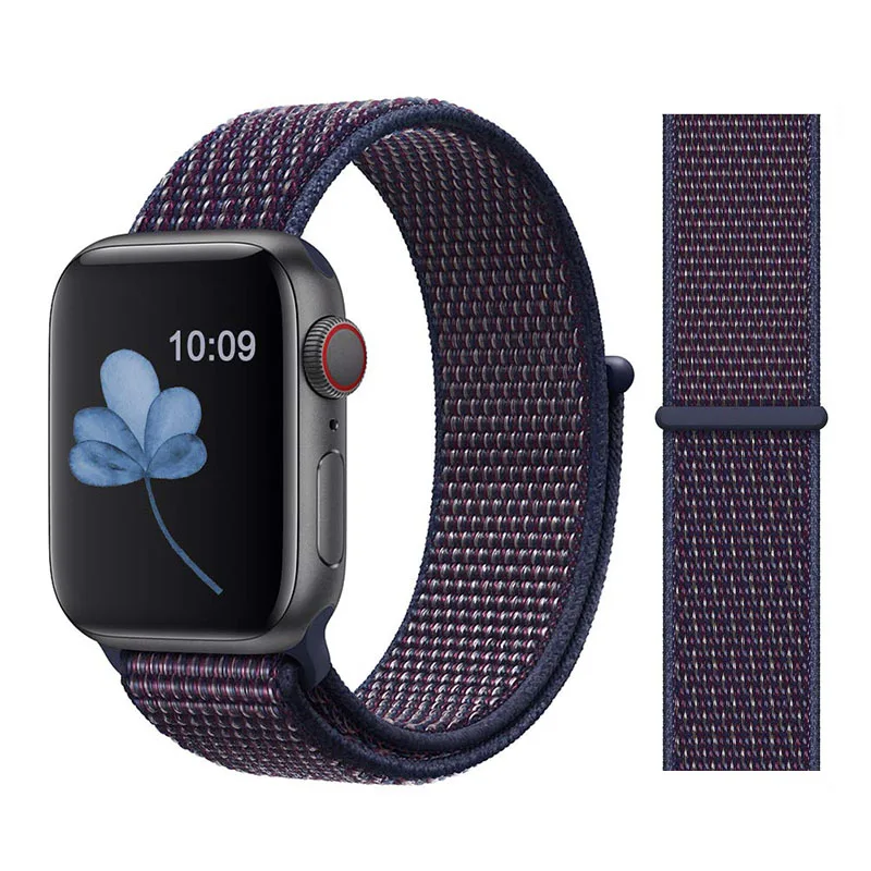 Спортивный ремешок для Apple watch 42 мм 38 мм correa 5 4 44 мм 40 мм Iwatch series 3 2 ремешок для часов браслет дышащие аксессуары - Цвет ремешка: 24- indigo