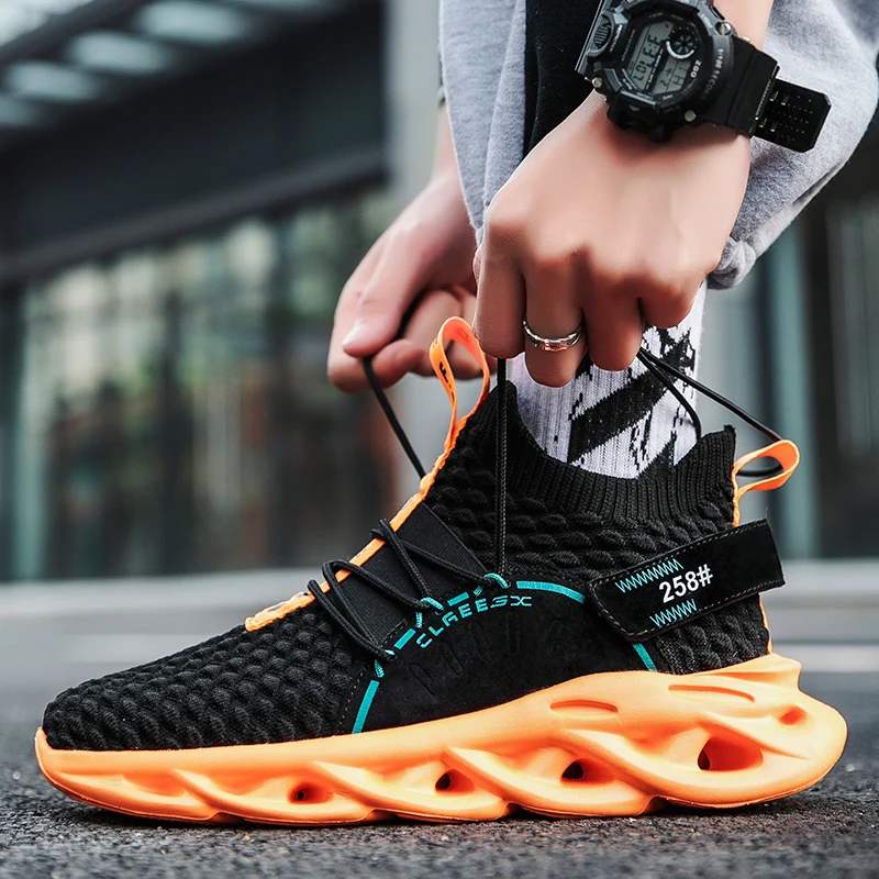 Кроссовки Hemmyi мужские на шнуровке удобные легкие дышащие спортивная обувь для