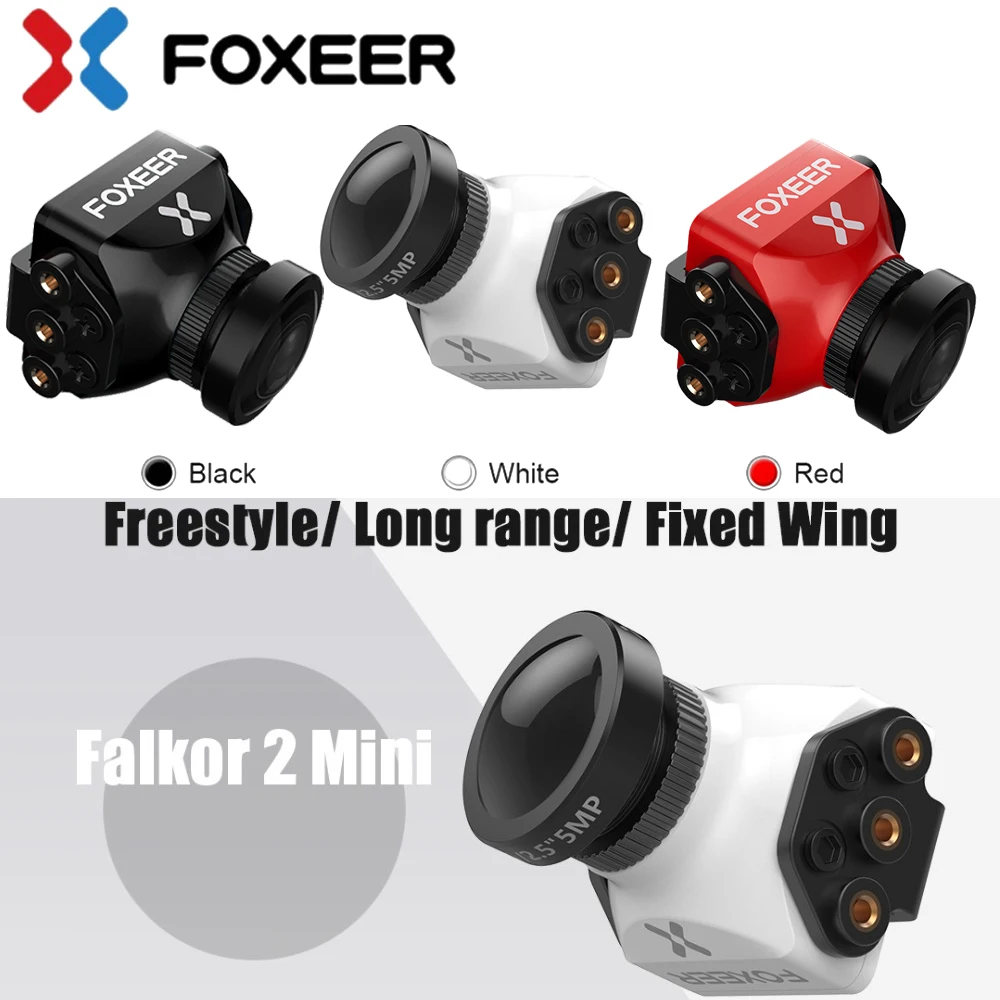 Foxeer Falkor 2 FPV камера Мини Стандартный размер Global WDR Фристайл длинный диапазон