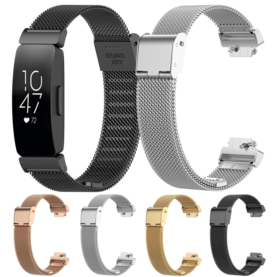 Essidi Milanese Bracelet Strap For Fitbit inspire 1 2 inspire HR Stainless Steel Wrist band Loop Belt For Fitbit inspire 1 2