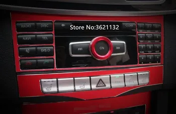 

1PC Aluminum Alloy Car Air Conditioning CD Control Panel Cover Trim Car Styling Accessories For Mercedes Benz E Class 2014-2015