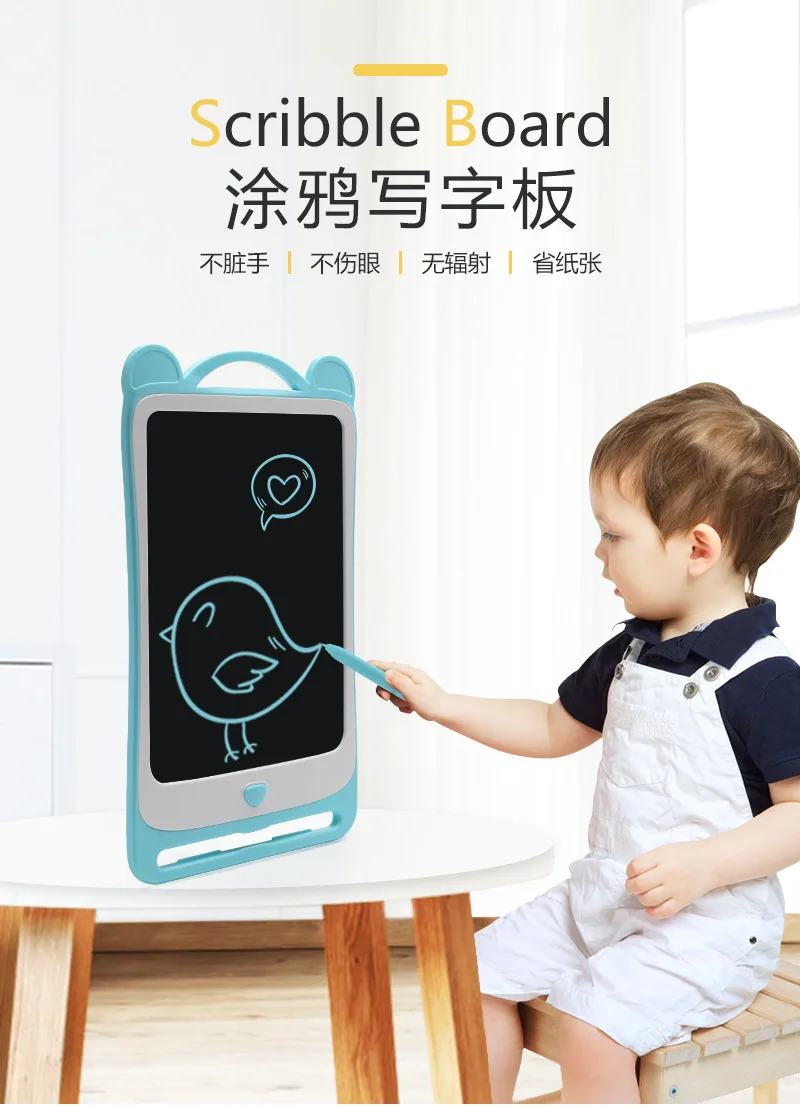 8.5inch Colorful Screen LCD Writing Tablet Electronic Digital Drawing Handwriting Pad Paperless Message Board Kids Graffiti Gift