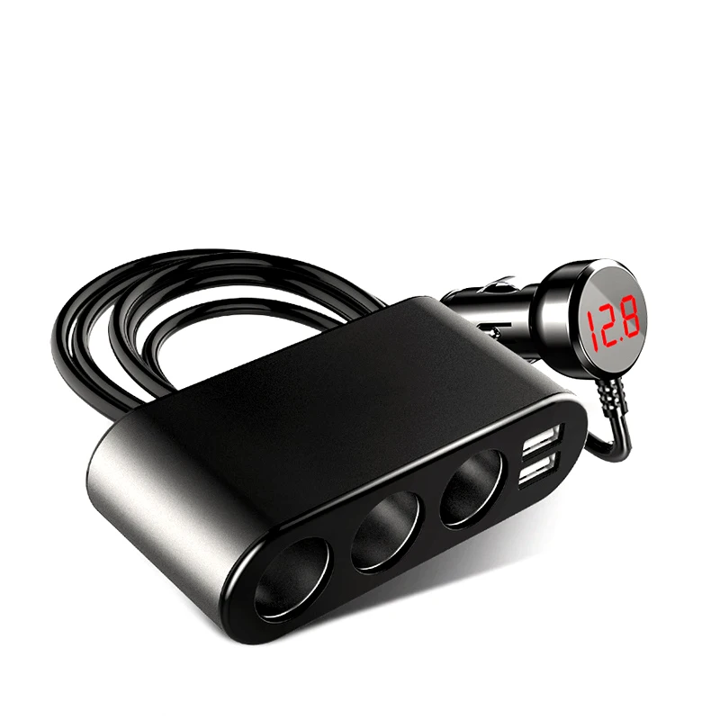 3 слота штекер разъема Dual USB Порты и разъёмы 5V 3.1A адаптер для быстрого автомобильного Зарядное устройство 12 V-24 V Универсальный с данными Дисплей для телефона
