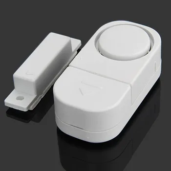 

Window Security Smart Entry Burglar Battery Operated White Wireless Home Plastic Magnetic Door Alarm