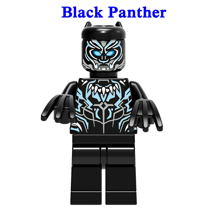 Black Panther 1 шт. фигурка супергероя Мститель конец игры капитан Марвел муравьица ОСА Скарлет ведьма строительные блоки игрушки-Халк для детей - Цвет: Black Panther