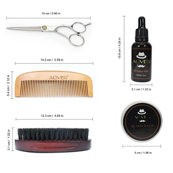 

New Hot Men Beard Care Grooming Trimming Kit Unscented Beard Conditioner Oil Mustache for Shaping Growth SMR88
