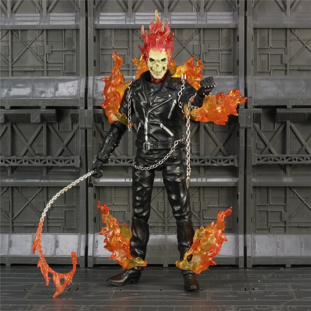 『希少』johnny blaze ジョニーブレイズ　ダウンベスト　オーバーサイズ Ghost Rider Jacket Johnny Blaze | Ghost Rider Action Figures