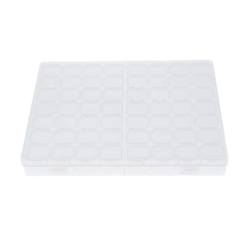 56 Grids Small Clear Plastic Beads Storage Containers Box with Hinged Lid for Storage of Small Items, Crafts, Jewelry, Hardware