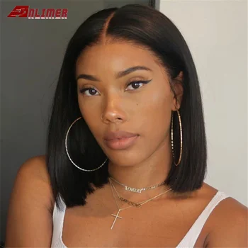 

AnlimerShort Bob Lace Front Wigs Pre Plucked With Baby Hair 13x4 Straight Lace Front Remy Human Hair Wigs For Black Women