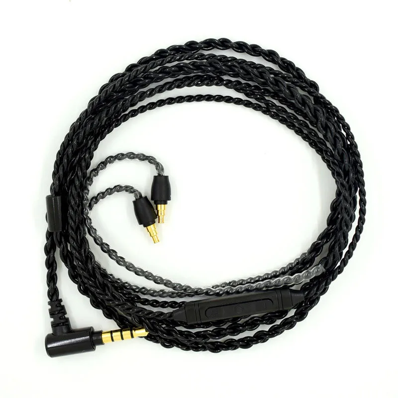 Замена аудиокабеля для Sennheiser IE40 для наушников обновленный серебряный шнур с покрытием провод микрофон Регулятор громкости 23 AugT2