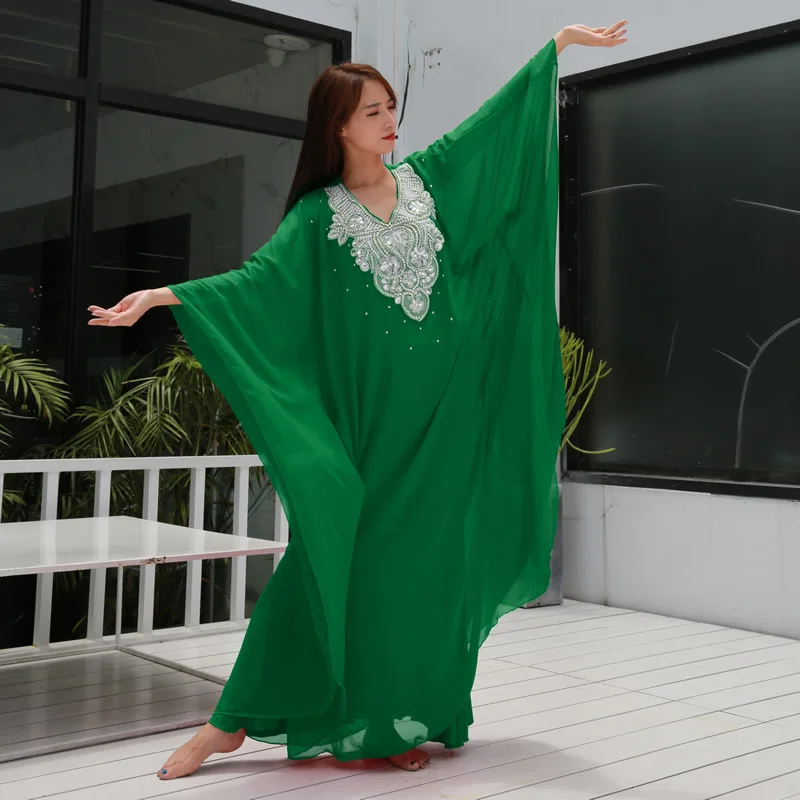 Танцевальный этнический халегий халат танец живота Восточный Костюм для женщин сценическое платье для танца живота